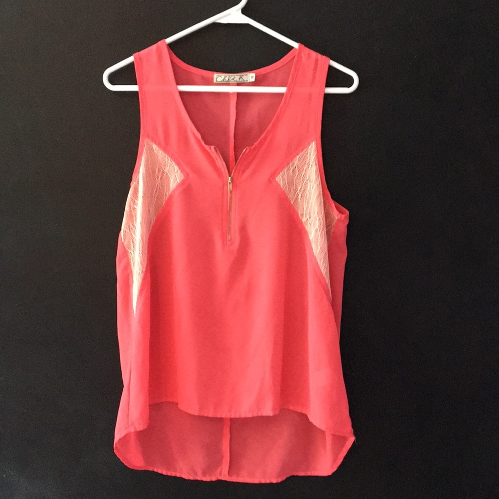 Coral Tank W/ Mesh Design